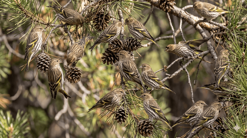 Northern Pine Siskins